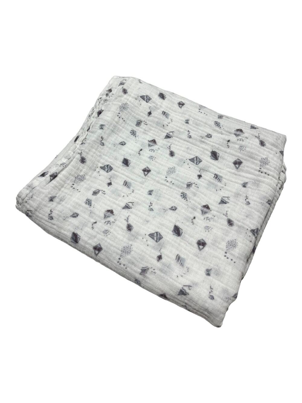 Kohl's Cares Kites Baby Muslin Swaddle Baby Blanket Gray Purple Cotton